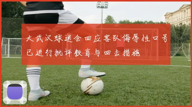 大武汉球迷会回应客队侮辱性口号已进行批评教育与回击措施